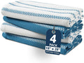 Lane Linen Kitchen Towels Pack 4 Cotton Drying Dishes Blue Saphire 18x28in New