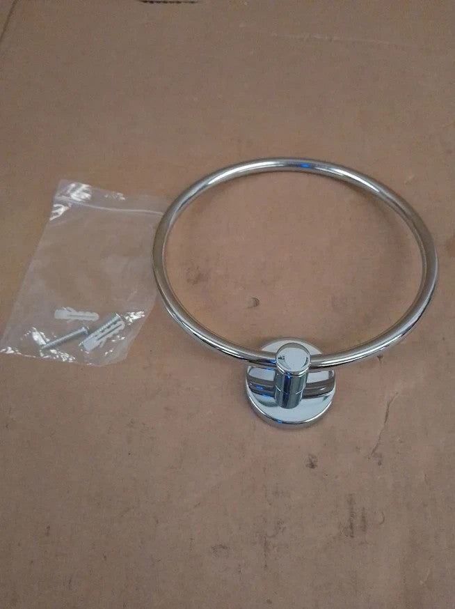 Habitat Wall Mounted Towel Ring Chrome Bathroom Holder Quality Durable New