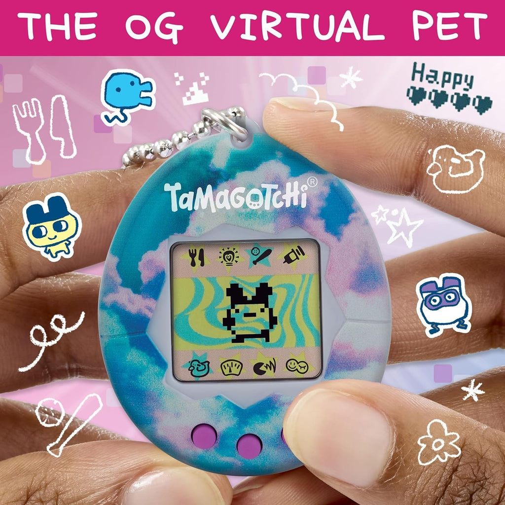 Bandai Tamagotchi Original Sky Shell Retro Virtual Pet Digital Toy Keychain New