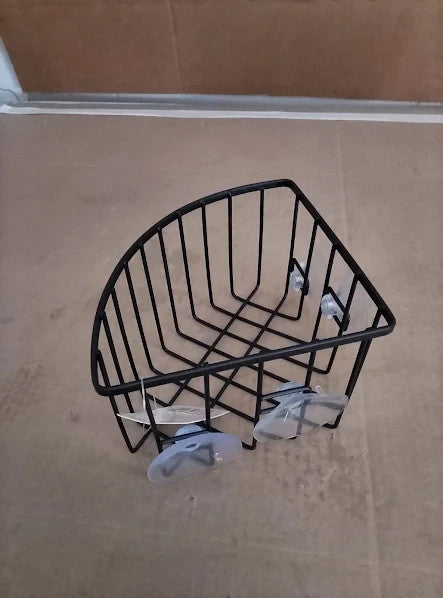 Argos Home Corner Shower Storage Basket Black Self Assembly 10x20.5x15cm New