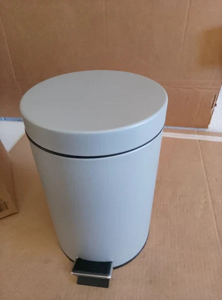 Habitat Waste Step Bin Capacity 3L Metal Matt Grey 25.1x22x16.8cm New