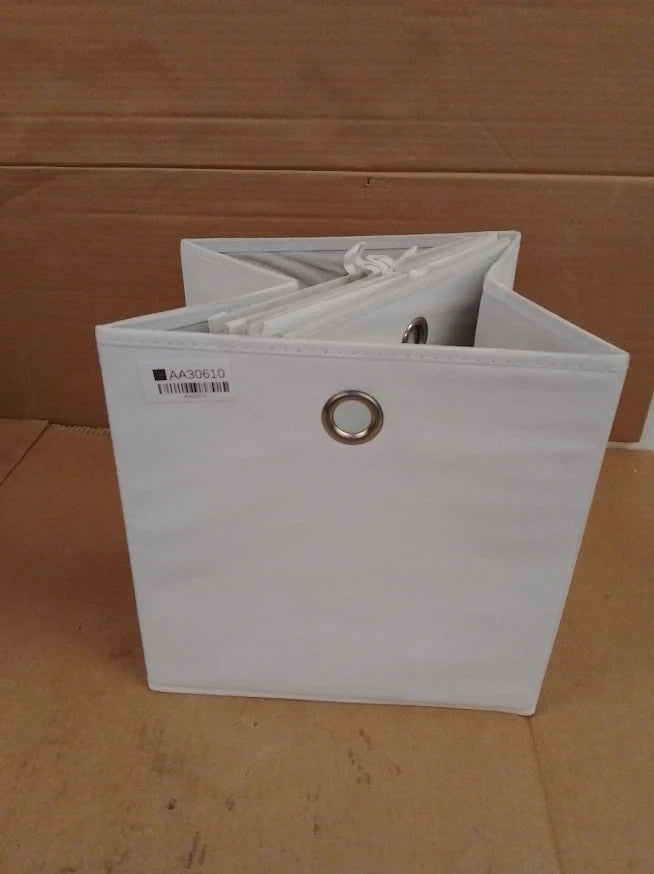 Argos Home Square Storage Boxes Off White Organiser Baskets Durable Design New