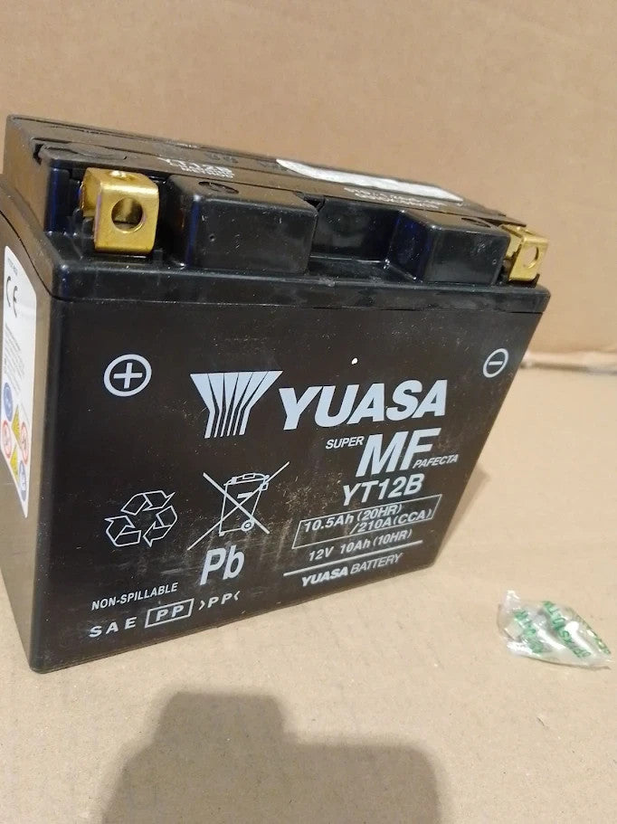 Yuasa YT12B 12V 10Ah AGM Motorcycle Battery Sealed Maintenance Free YT12BBS New