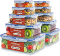 Rainberg Food Storage Containers 20pc 10 containers 10 Lids Leak Proof Airtight