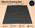 Silicone Draining Drying Mat 50x40cm Board Heat Resistant Collapsible Black
