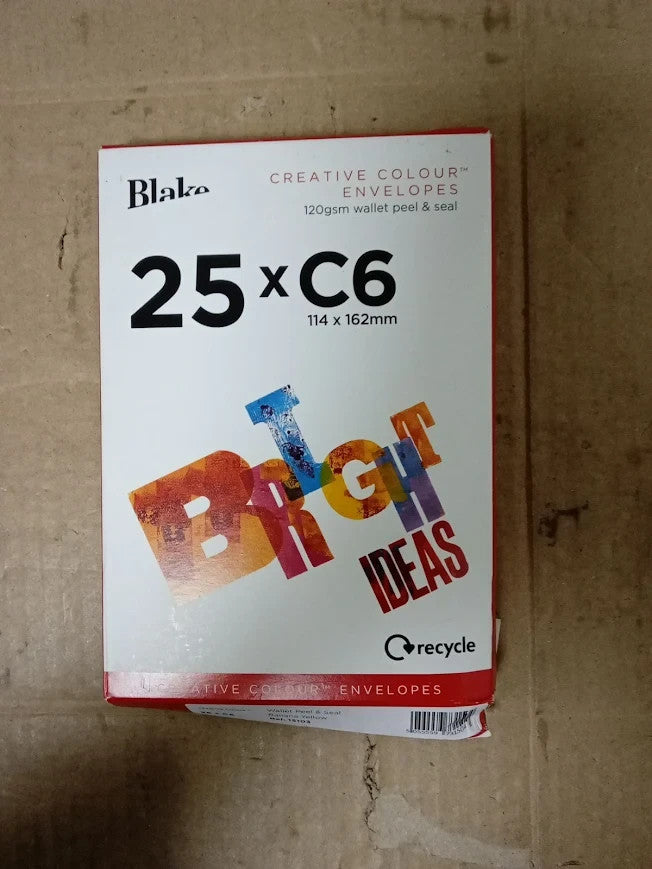 Blake Creative Colour C6 114x162mm 120gsm Peel Seal Wallet Envelopes 15103 New