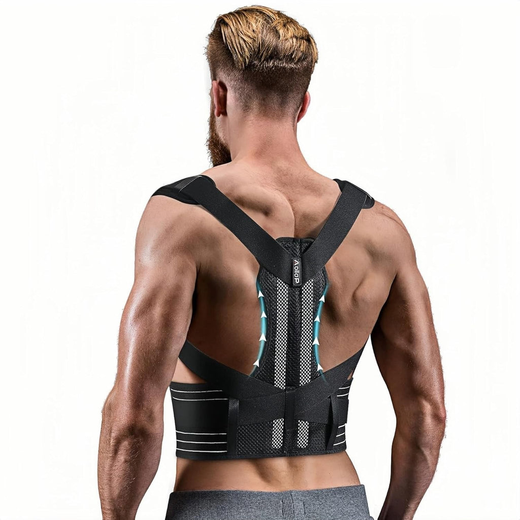 Aollop Posture Corrector Men Women Adjustable Spine Align Back Brace 35'-47' New
