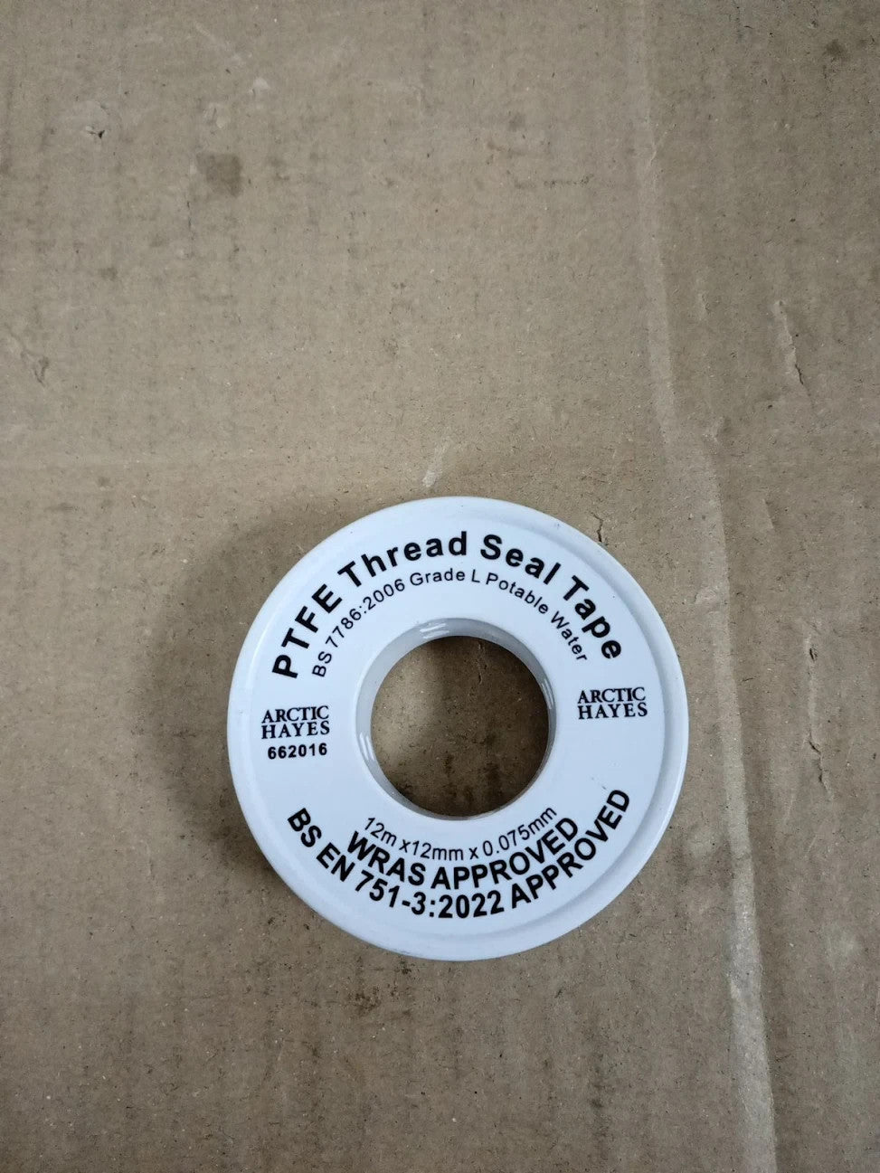 Arctic Hayes 662016 Standard PTFE Tape 12m Length Plumbing White New