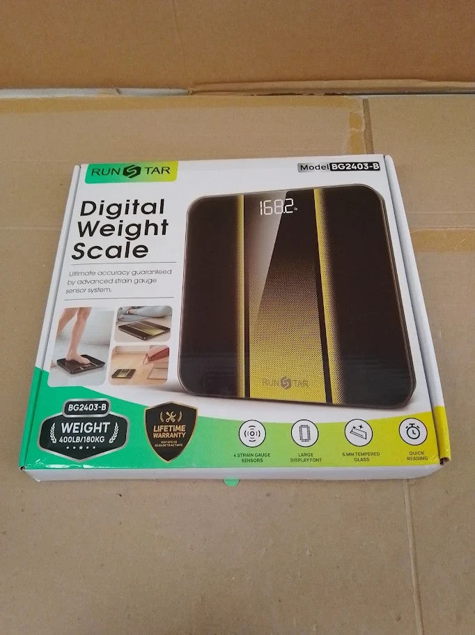 RunStar Scale Body Weight Digital Bathroom Scale High PrecisionClear 400lb New