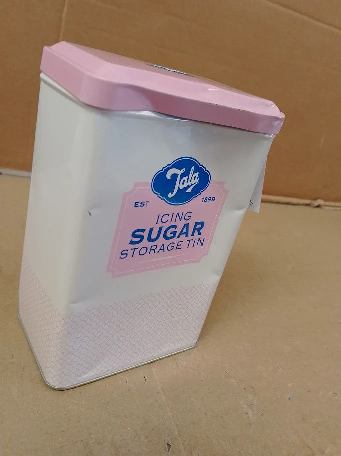 Tala Originals Metal Pink Cream Nostalgic Design Storage Tin Holds Full Bag