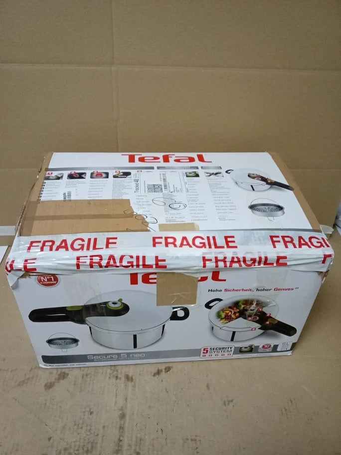 Tefal Secure 5 Neo Stainless Steel Pressure Cooker 6L Induction Compatible New