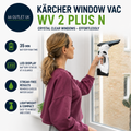 Karcher Window Vac WV 2 Plus N Battery Running Time 35min LED Display