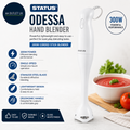 Status Odessa Hand Blender 300W Corded Stick Single Speed Settings ODESSA1PKB4