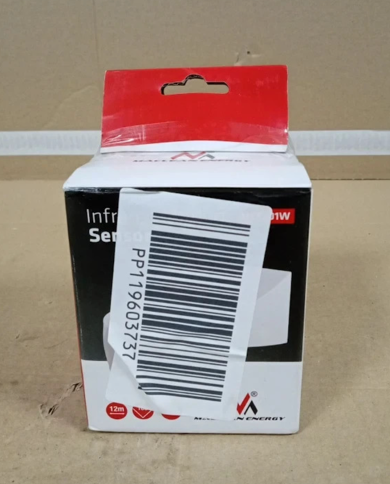 Maclean MCE201W PIR Motion Sensor 12m 180° IP65 Outdoor Security Detector White
