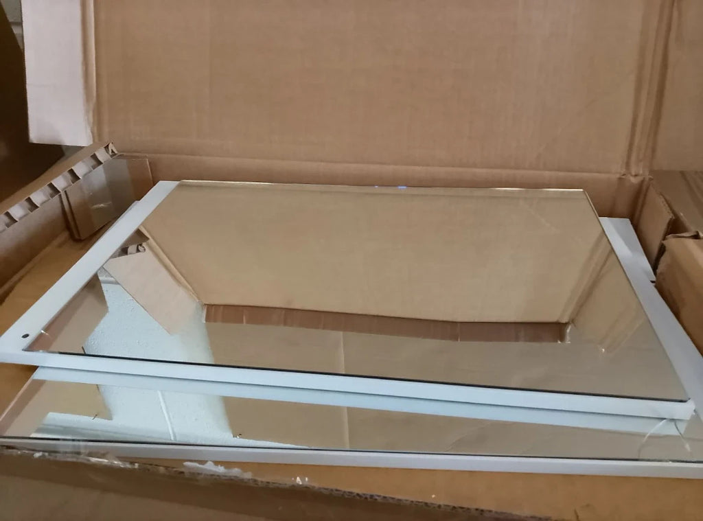 Argos Home Prime 2 Door Mirrored Cabinet White 50x60x14cm