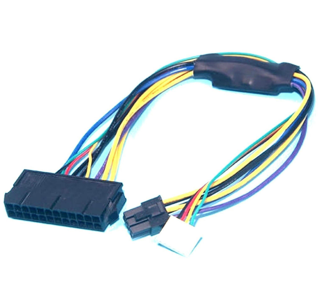 Atx 24pin Motherboard 2 Port 6pin Adapter Power Supply Cable Cord New