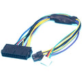 Atx 24pin Motherboard 2 Port 6pin Adapter Power Supply Cable Cord New