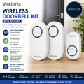 Vexloria Wireless Doorbell Receiver 150m Long Range Battery Operated White