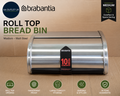 Brabantia 348907 Roll Top Bread Bin Medium Matt Stainless Steel 26.5x31.6x 17cm