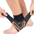 Coogime 2 Pieces Ankle Brace Support Football Flexible Breathable Orange S 35-38