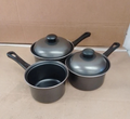 Home Essentials 3 Pieces Non Stick Carbon Steel Pan Set Kitchen Cookware Set
