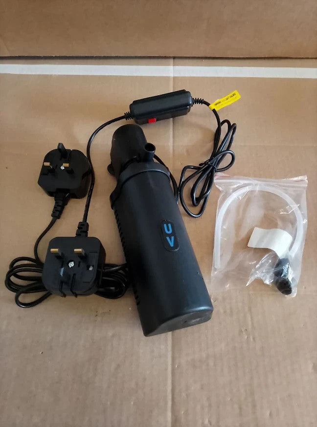 Tararium 600L/H 4 in 1 Aquarium Filter UV Pump Clarifier Silent 40 150L Tank