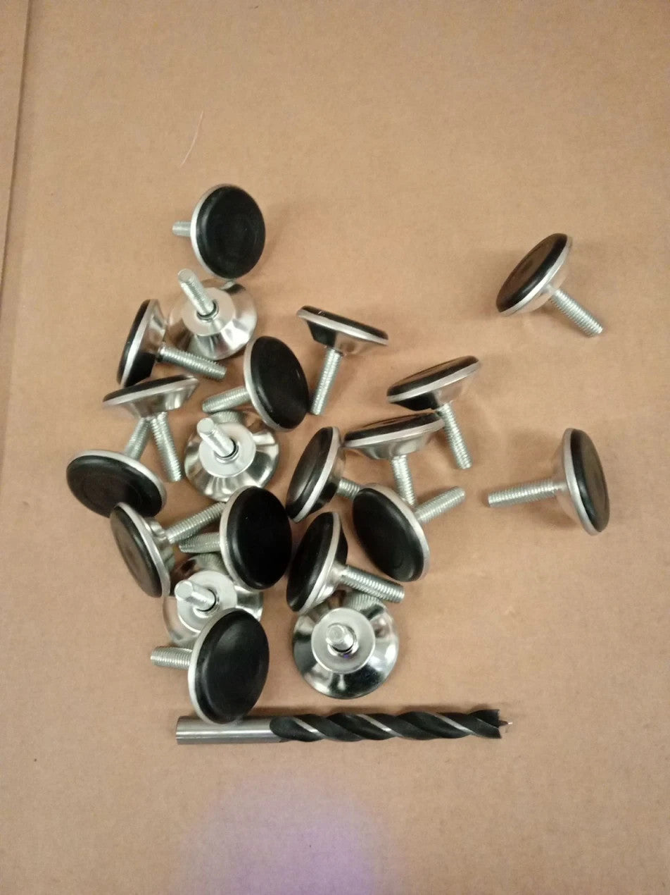 Rybtd 20 Pieces Adjustable Leveling Feet Threaded Foot Non Slip M8 30x40mm