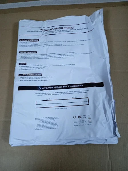 Lunderg Large Bed Alarm Elderly Adults Wireless Sensor Pad 20x30in New