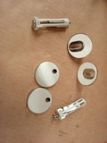 Round Door Escutcheon Keyhole Cover Plates Fixings Lock Hardware Set Design