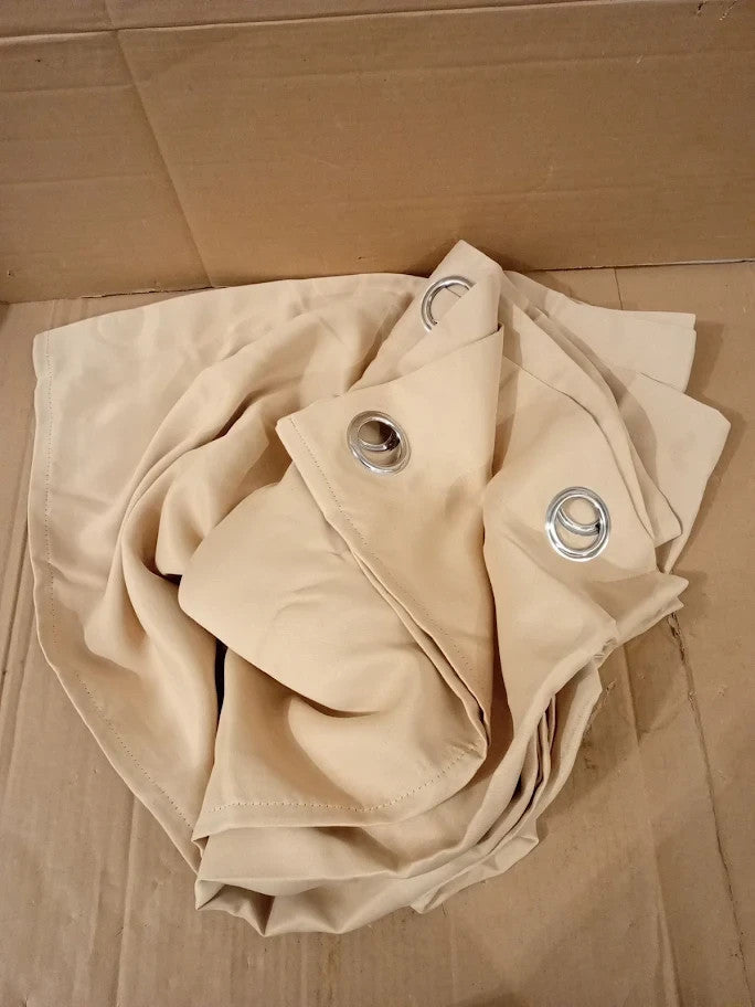 Dwcn Solid Blackout Door Curtain Eyelet Thermal Insulated 100x84in Beige New
