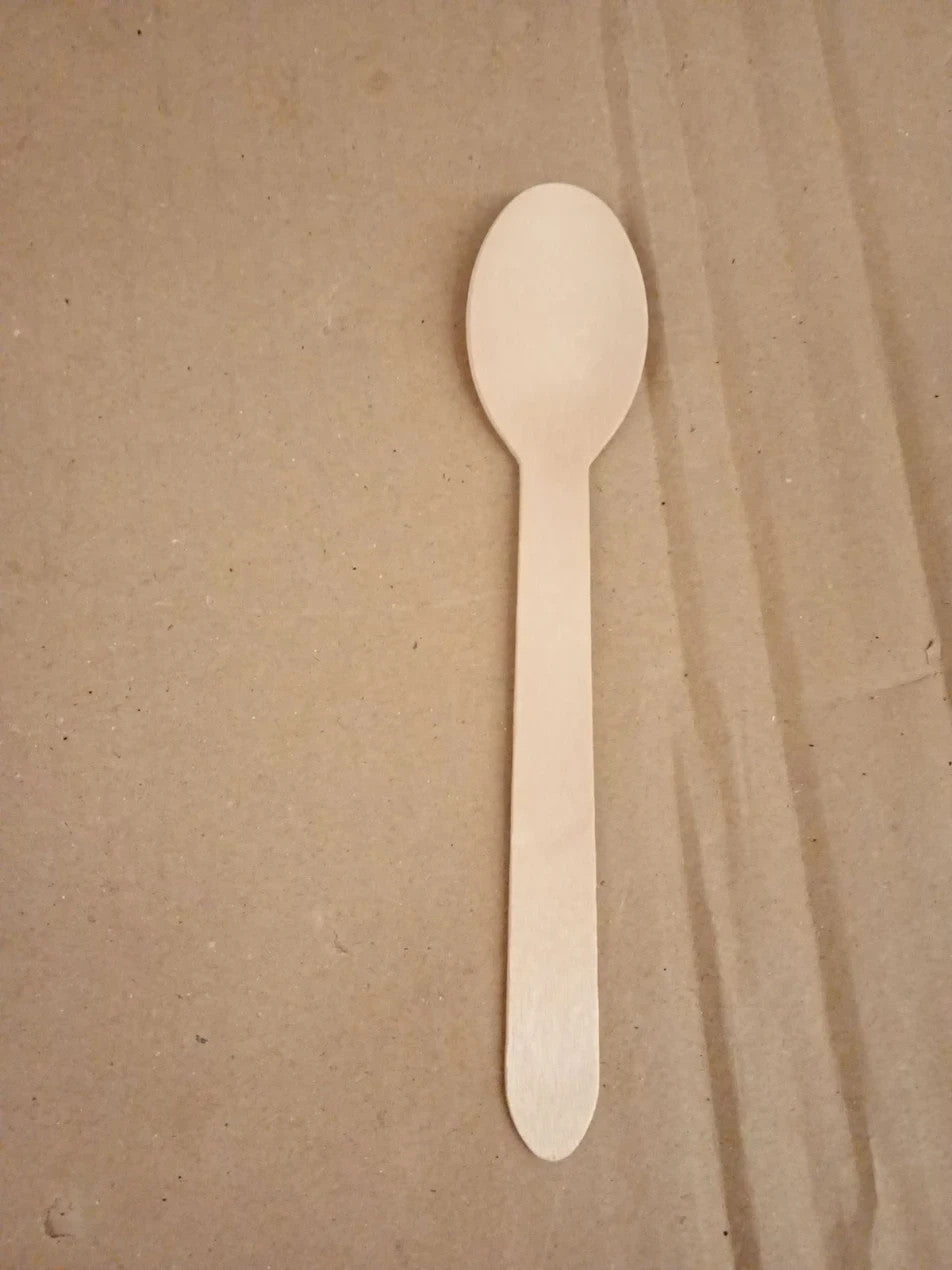 300 Pieces Wooden Spoons Set 6.5" Splinter Free Disposable Spoons Parties New