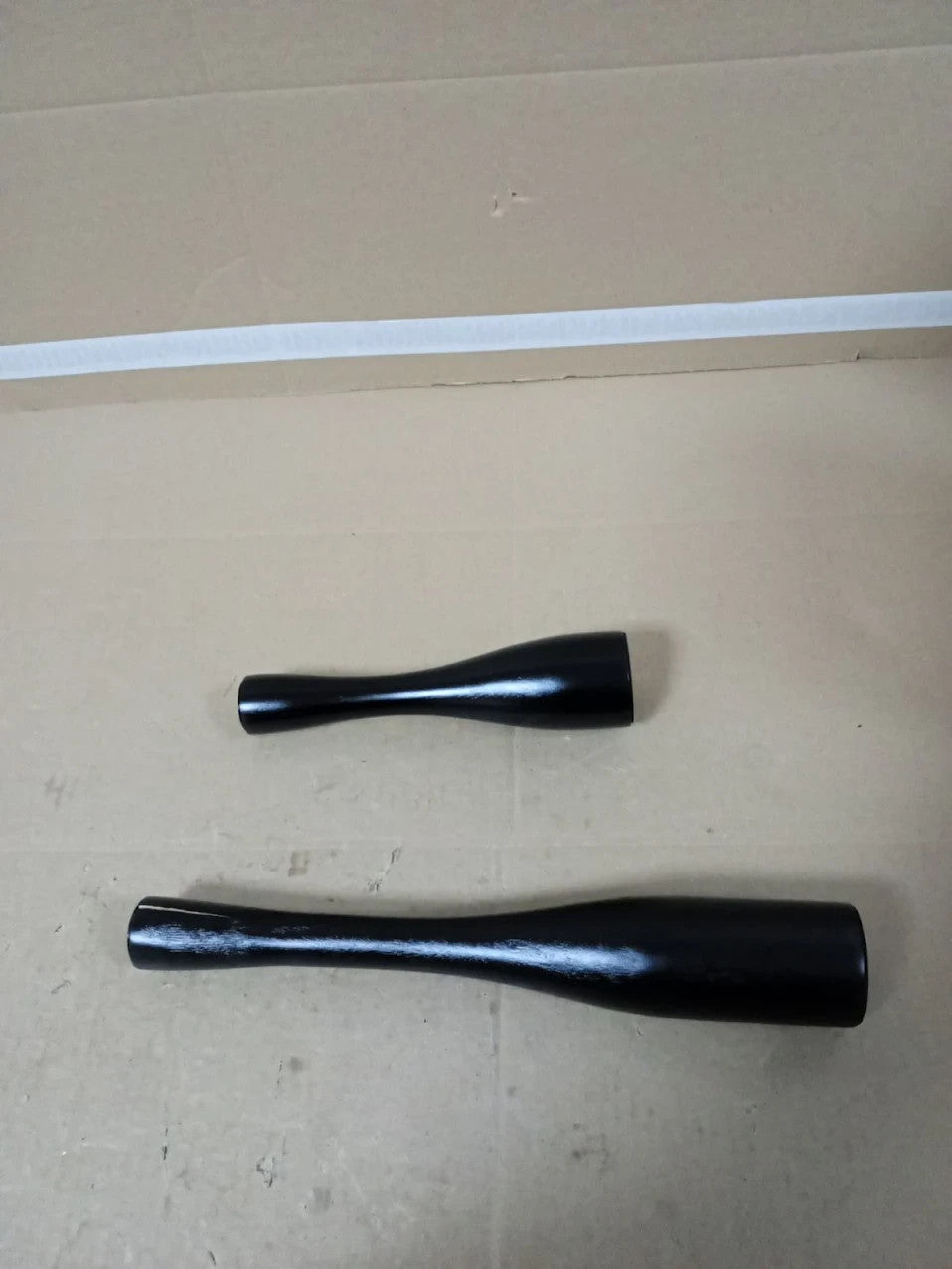 Wood Candle Holders Taper Decorative Modern Candlestick 2 Pieces Black