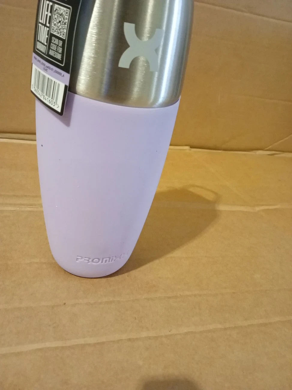 PROMIXX Pursuit Stainless Steel Shaker 950ml Metal Protein Lilac BPA Free New