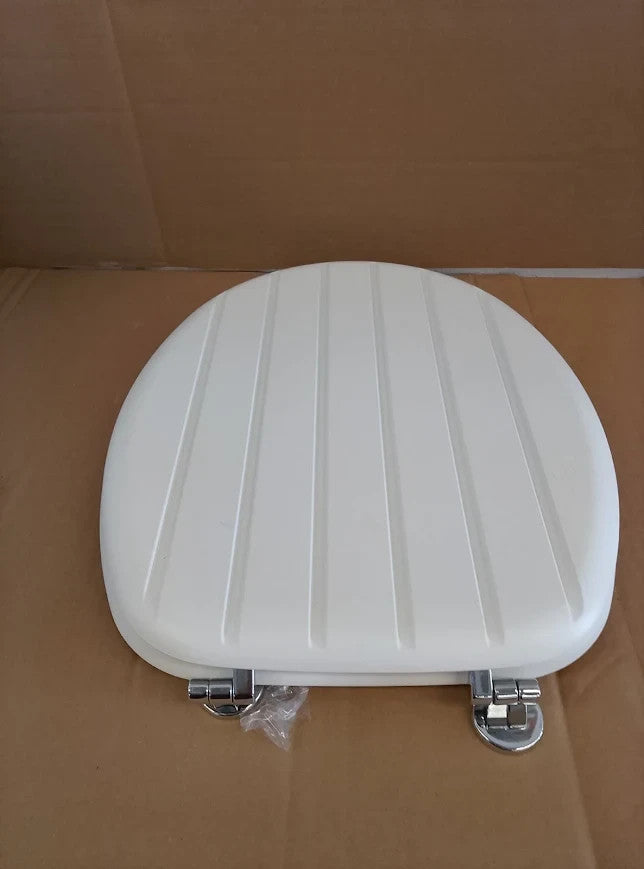 Argos Home Tongue Groove Style Toilet Seat White 45x37.3x5.3cm New