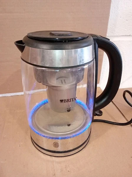 Russell Hobbs Brita Purity Glass 1.5L Electric Cordless Kettle 3kw Fast Boil