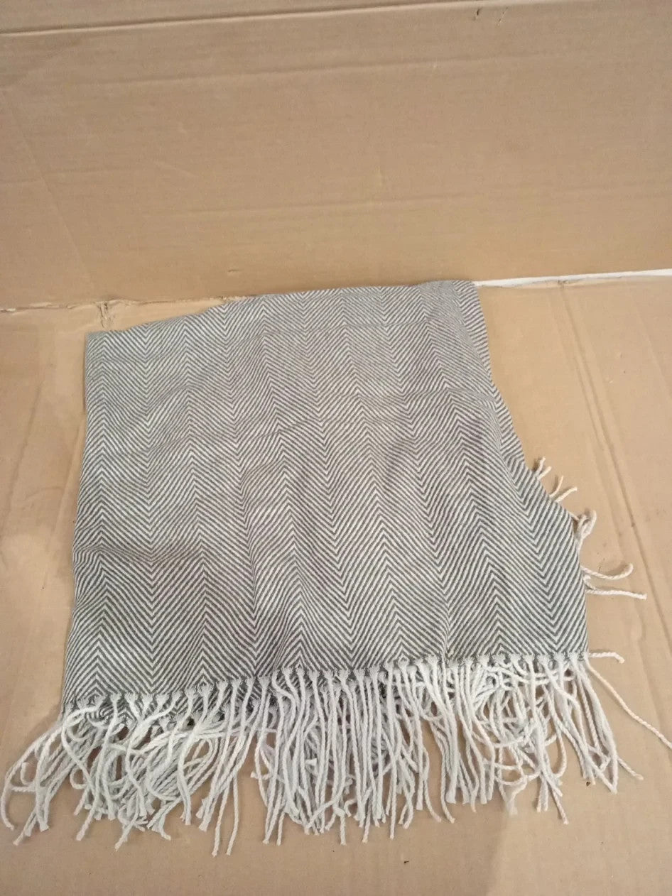 Amazon Basics Lightweight Recycled Polyester Sofa Throw Blanket 127x152cm Grey