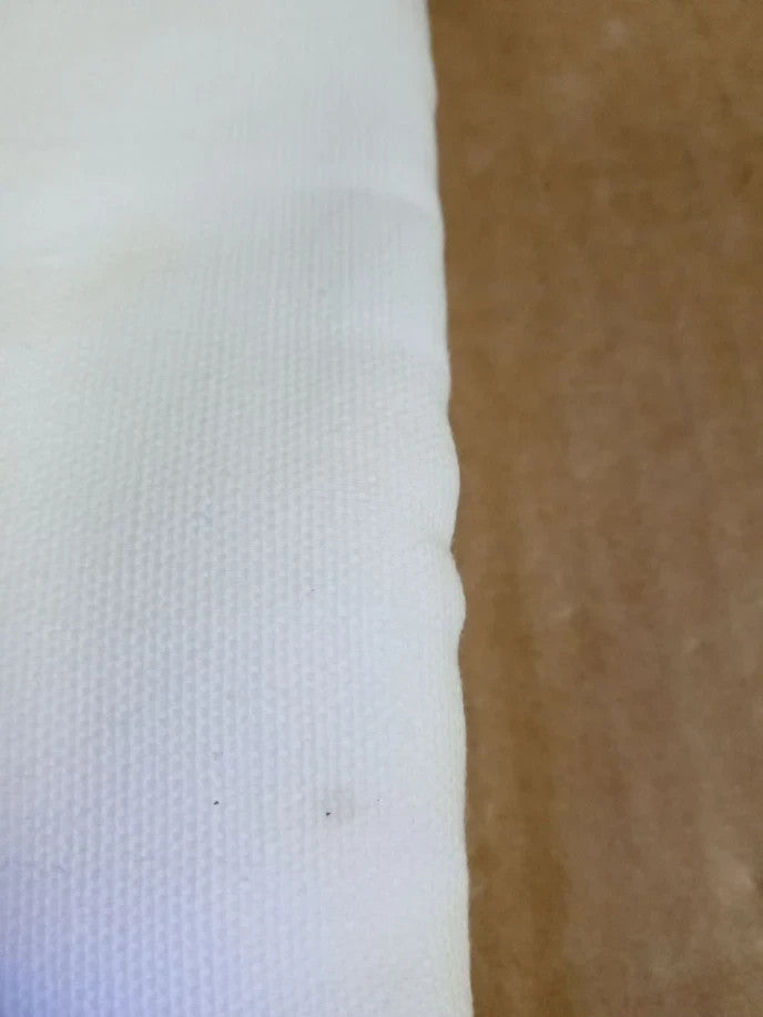 Encasa XO Tablecloth 56x120 Cotton Canvas White Machine Washable Dining Cover