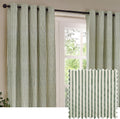 Yard Furn Hebden Eyelet Curtain Pair Ultra Soft Cotton Lined 117x137cm New
