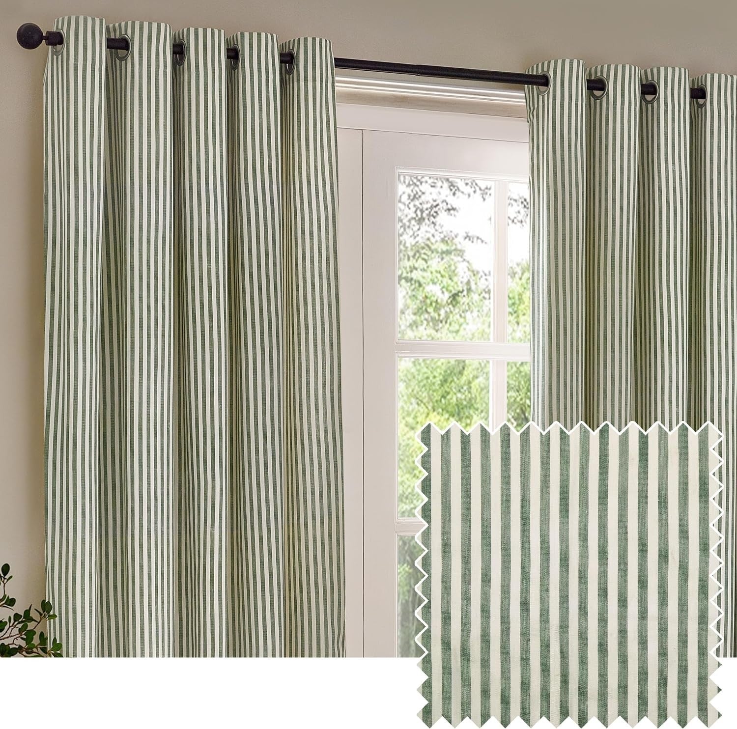 Yard Furn Hebden Eyelet Curtain Pair Ultra Soft Cotton Lined 117x137cm New