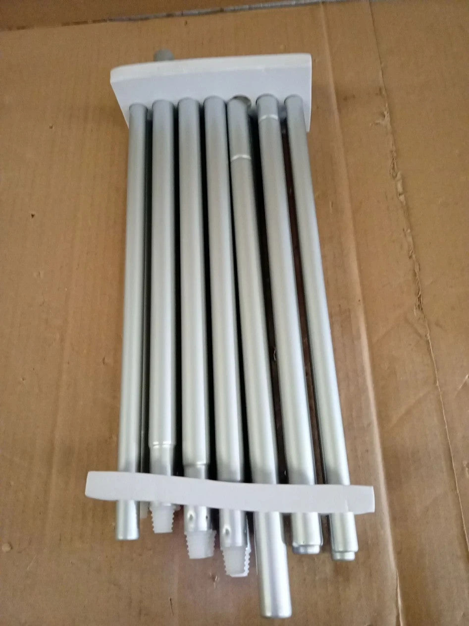 TONIAL Bay Window Curtain Rods 32 To 86in Center Rod 20-84in Side 3/4in Cap End