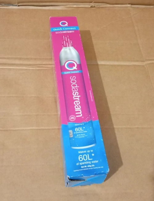 SodaStream Pink CO2 Cylinder 60 Litres Quick Connect Fizzy Drink Maker Design