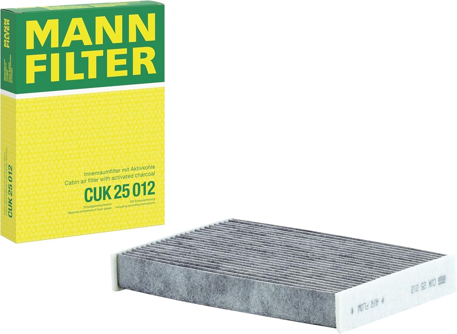 Mann Filter CUK 25 012 Cabin Air Filter Pollen Cars Vans 9.84x7.13x1.38in New