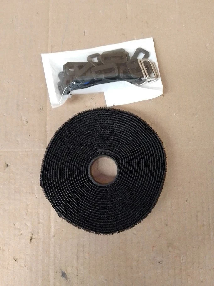Redamancy 5mx2cm Reusable Cable Ties Buckles Black Straps Free Cut Length New