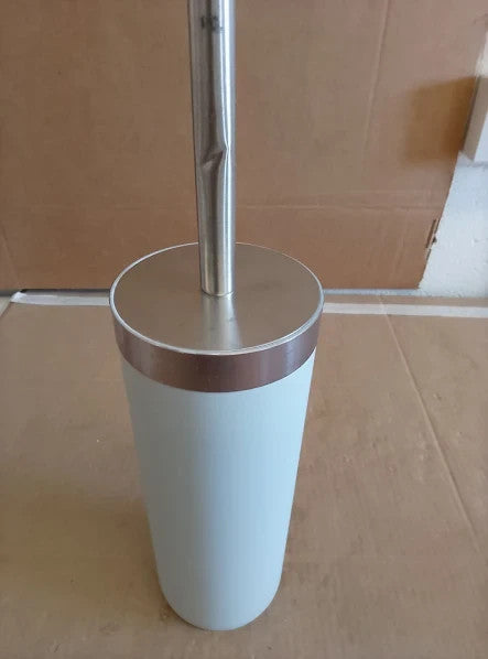 Habitat Toilet Brush Holder Height 25.2cm Grey Silver Metal 38.5x9.5x9.5cm