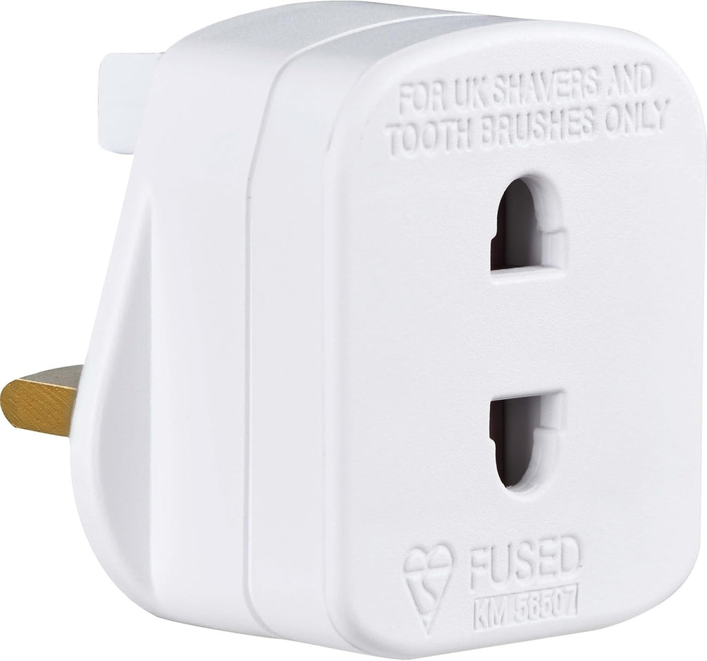 Masterplug Shavingadaptor 01 Electric Shaver Adaptor 50x48x46mm White New