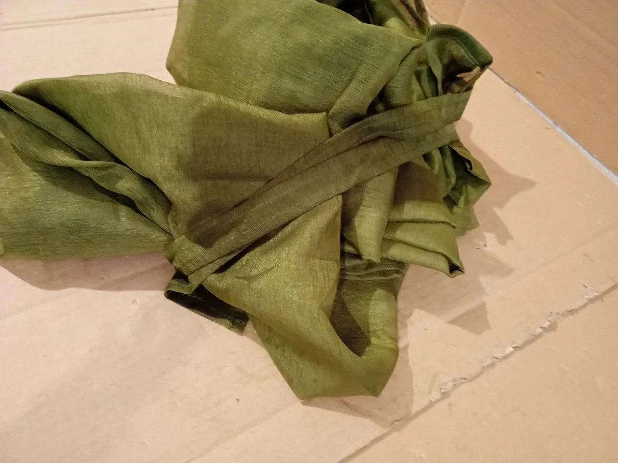 DWCN Green Sheer Curtains Tiebacks Semi Transparent Voile Grommet 52x96in New