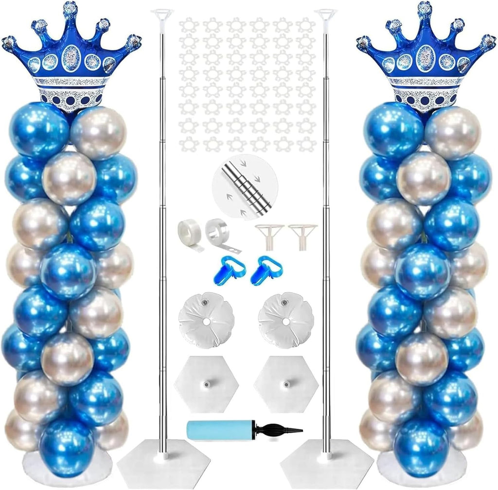 Kaucytue Balloon Column Stand Kit Set Adjustable 2m Metal Arch Stand
