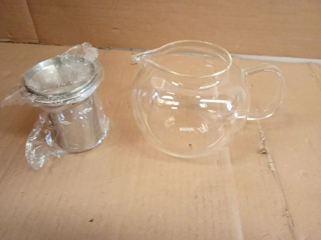 Ansio Glass Teapot With Infuser 950ml Borosilicate 304 Stainless Steel Lid New