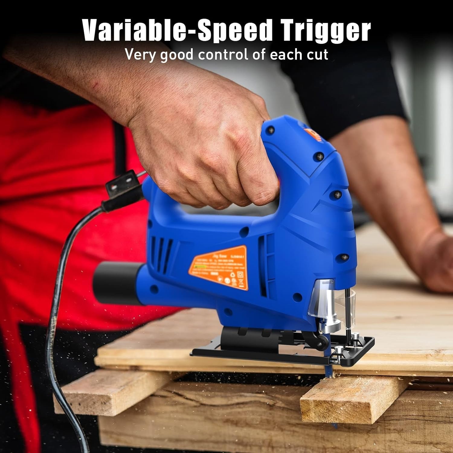 SORAKO 600W Corded Jigsaw Wood Metal 800-3000SPM 6Speeds +3 Orbital New