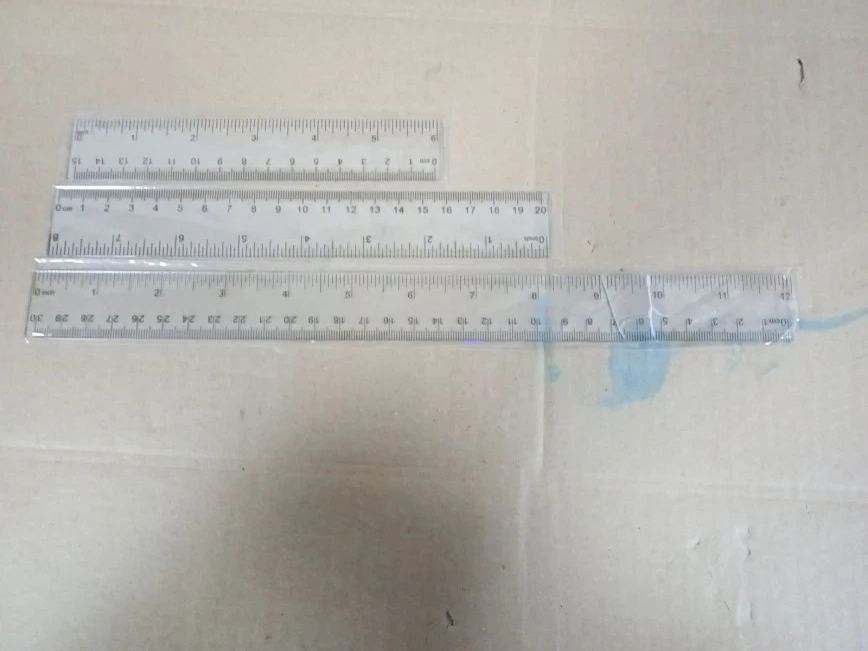 Moxyoy Plastic Ruler Set 30cm 20cm 15cm Clear Ruler Kit Transparent Straight